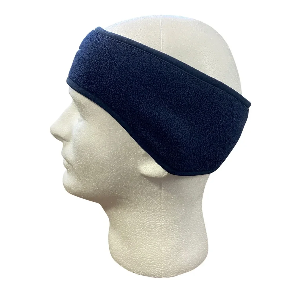 Nike Fleece‎ Ear Warmer Headband Navy Blue Embroidered Swoosh Logo 02-08-10-EHP